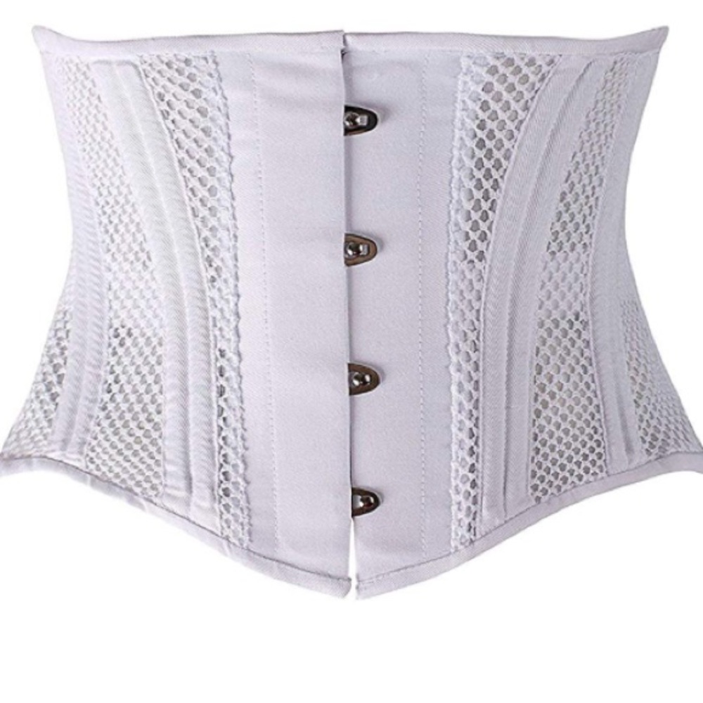 Camellia’s waist clincher corset in White, 2x
